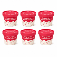 Conteneur d'emballage pour crème glacée en PLA/PE, gobelets en papier, bol à soupe en papier blanc avec couvercle en papier PET