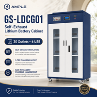 Armoire de charge et de stockage de batteries au lithium, ventilée, en acier, 30 prises, 6 USB, pour laboratoire industriel, fourniture OEM ODM