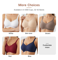 Soutien-gorge sans couture en gelée pour femme, décolleté plongeant, sexy, bretelles réglables, soutien doux et confortable pour poitrine généreuse, soutien-gorge de nuit sexy