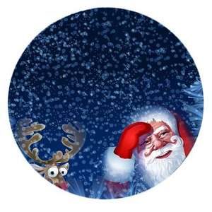 Mantel de boda no tejido de PEVA con estampado de Papá Noel, con bordes elásticos, ajustado para fiestas de Navidad, mantel cuadrado para hoteles de marca - Product Image 6