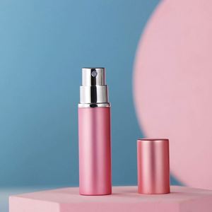 Empty Round Cylinder Shape Travel Perfume Spray <b>Bottles</b> Black Gold 5Ml/10Ml <b>Mini</b> Refillable Aluminum Atomizer for Personal Care - Product Image 4