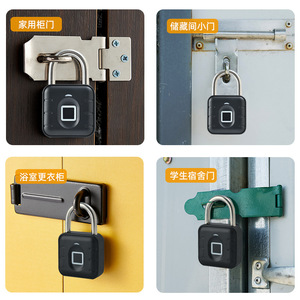 Fingerprint <b>Smart</b> Padlock Alloy Steel Body Electronic <b>Lock</b> For Locker Cabinet Home <b>Security</b> Use - Product Image 3