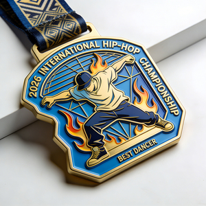 Medalla Deportiva Personalizada de Aleación de Zinc con Relieve 3D y Esmalte para Halterofilia, Ballet, Danza, Carrera, Premios de Honor, Natación - Product Image 2