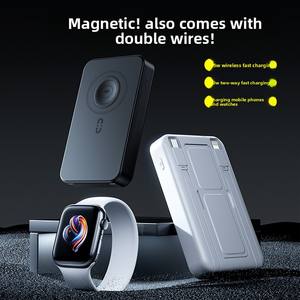 Chargeur sans Fil 3-en-1 Haute Capacité pour Téléphone, Meilleure Vente <span class=keywords><strong>Amazon</strong></span>, Batterie Externe à Affichage Numérique, Magnétique et Pliable pour Bureau - Product Image 4