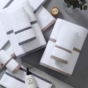 Ensemble de serviettes de bain en coton antimicrobien écologique de luxe, couleur unie, douces et absorbantes, pour hôtel et <span class=keywords><strong>spa</strong></span>, comprenant des serviettes pour <span class=keywords><strong>les</strong></span> mains et le visage - Product Image 3