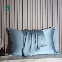 Taie d'oreiller de luxe en soie tissée 100% (22 mommes) style enveloppe pour usage domestique et hospitalier
