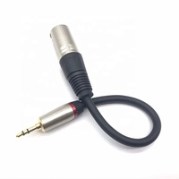 Câble audio TRS mâle 3,5 mm vers XLR 3 broches, adaptateur stéréo en cuivre nu avec gaine PVC pour mixeur, amplificateur, microphone