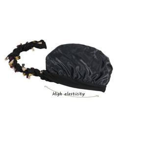 Bonnet Turban Homme Coloré à Queue Suspendue, Doublure en Satin, Double Tresse Enroulée, Idéal pour Fêtes et Festivals - Product Image 6