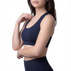 2026 New Design Triangle Lace Trimmed Wire-Free Breathable Women's Sports Bra Adjustable Straps Backless Spandex/Nylon Summer - Product Image 1