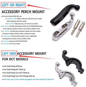 Motocicleta soporte de teléfono soporte inalámbrico cargador de iPhone y muchos otros teléfonos móviles. Soporte innovador en forma de C retráctil/ajustable para Honda <span class=keywords><strong>Goldwing</strong></span> GL <span class=keywords><strong>1800</strong></span> F6B F6C DCT Tour <span class=keywords><strong>Airbag</strong></span> 2018-2021 - Product Image 4