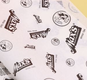 Papier ciré imprimé personnalisé biodégradable 100% dégradable résistant à la graisse pour l'emballage alimentaire du pain et des frites à emporter - Product Image 3