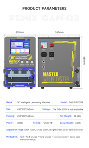 Cơ khí GAN-03 Fenix <span class=keywords><strong>LCD</strong></span> OCA Máy cán cho 16 inch thẳng cong màn hình phù hợp với Laminator điện thoại thông minh công cụ sửa chữa - Product Image 5