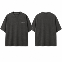 T-shirts à épaules tombantes épais, coupe oversize, en coton 280 GSM, effet délavé, vierges, personnalisables avec logo, vêtements streetwear, OEM