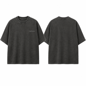 เสื้อยืดทรงหลวมไหล่ตก หนัก 280 GSM ผ้าฝ้าย ซักแล้ว ไม่ยืด ทรงโอเวอร์ไซส์ รับสกรีนโลโก้ เสื้อผ้าสตรีทแวร์ OEM - Product Image 3