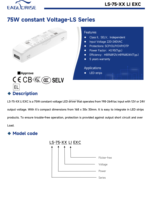 Alimentation LED à tension constante Eaglerise LS-75-24-LI-EXC 75W 24V 3.13A pour intérieur Dericsson