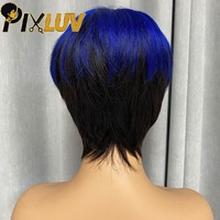 Perruque courte en cheveux humains vierges Remy 100% naturels, coupe pixie Chioma, sans colle, pour femmes noires