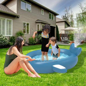 Thiết kế mới cá mập hình kiddle giật gân hồ bơi động vật phim hoạt hình trẻ em phun lội paddling Hồ bơi hồ bơi bơm hơi cho trẻ em - Product Image 6