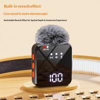 Ensemble de microphones cravate sans fil 4-en-1 avec affichage de la batterie, micro cravate à réduction de bruit pour diffusion en direct et vidéo sur téléphone