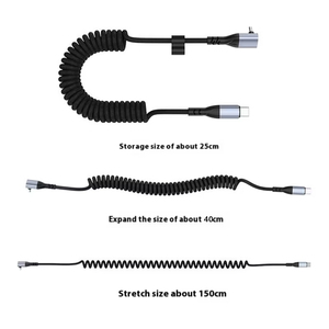 Cable USB C a Tipo C de 240W con Ángulo Recto de 90 Grados, Cable de Carga Rápida con Resorte Compatible con iPhone 15 16 17 Pro Max <span class=keywords><strong>Samsung</strong></span> Xiaomi - Product Image 6