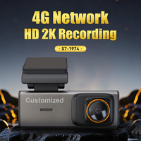 Caméra embarquée 4G avec mode de surveillance IA, double caméra avant 2K HD et arrière 1080P, WIFI, GPS, surveillance en temps réel à distance, DVR de voiture