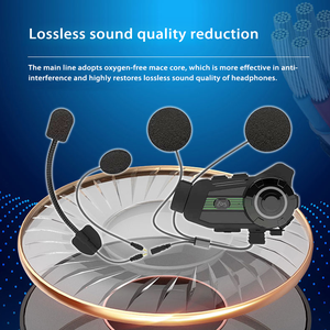 Batterie haute capacité longue durée <span class=keywords><strong>de</strong></span> <span class=keywords><strong>travail</strong></span> moto Bluetooth <span class=keywords><strong>casque</strong></span> interphone <span class=keywords><strong>casque</strong></span> prise en charge assistant vocal et <span class=keywords><strong>radio</strong></span> FM - Product Image 5