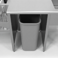 Stasiun Koktail All-in-One dengan Icewell 80L, Pembersih Gelas, Set Bumbu, Unit Bar dari Baja Tahan Karat 304L Food-Grade