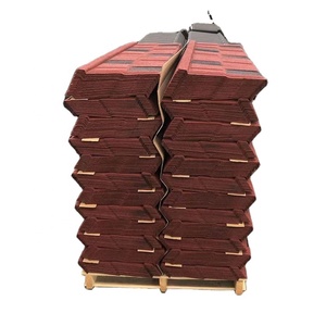 Tejas de Techo Recubiertas de Piedra Color Vino Tinto de Primera Calidad para Exportación a África - Product Image 1