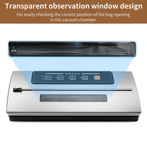 Vacuum <strong>Sealer</strong> for Food Packaging Kitchen Semi-automatic Compact Portable Multifunctional Household Transparent <strong>Window</strong> Chamber - Product Image 3