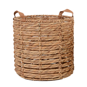 Cesto de <span class=keywords><strong>ropa</strong></span> <span class=keywords><strong>sucia</strong></span> personalizado hecho a mano, cesto rodante de jacinto de agua, cesta de lavandería para bebé para <span class=keywords><strong>armario</strong></span> y <span class=keywords><strong>baño</strong></span> - Product Image 3