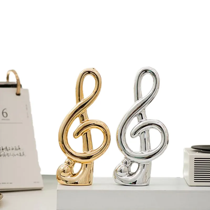 Notes de musique esthétiques minimalistes nordiques ornements en céramique salon meuble TV décor de table de maison moderne