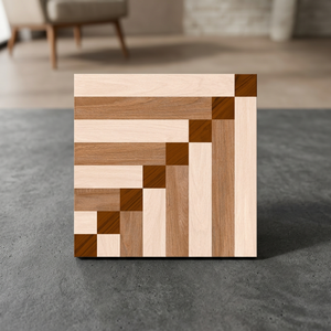 Dalles de terrasse en bois-plastique Wood Book Match 30x30cm, lisses, effet terrazzo, dalles de sol en céramique à emboîtement pour jardin - Product Image 2