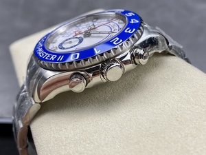 Reloj cronógrafo mecánico de lujo de súper calidad, resistente al agua, 44 mm, KFfactory 1166-80, acero 904L, movimiento 7750, cerámica azul, estilo Yacht. - Product Image 5