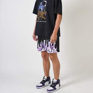 Men's Basketball <b>Shorts</b> Casual Workout Athletic <b>Shorts</b> Mesh Flame Graphic Print Running <b>Short</b> - Product Image 3