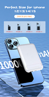 Banque d'alimentation sans fil magnétique ultra-mince avec logo personnalisé gratuit, 5000 mAh, mini charge rapide