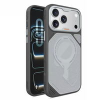 Coque de téléphone magnétique en nid d'abeille rafraîchissante pour iPhone 18 17 16 15 Pro Max, protection antichoc, finition mate dépolie