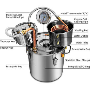 Kit Distillatore Domestico in Acciaio Inox, Macchina per la Produzione di Alcolici per Uso Casalingo, Nuova Condizione - Product Image 3