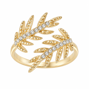 Anello Aperto a Forma di Foglia, Design Creativo, Regolabile, per Donne - Product Image 1