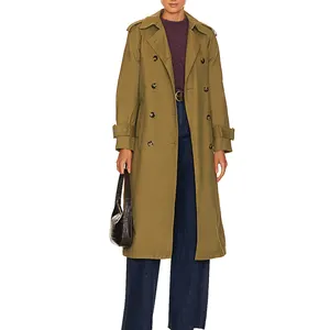 Senior design sense niche British trench coat autumn new temperament loose casual long vertical coat women