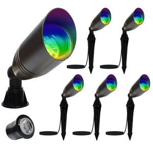 גן הוביל אור ip65 תאורה נוף 24v mr16 גן spike rgbw אור חיצוני קישוט פליז פליז הוביל זרקורים - Product Image 1