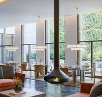 Poêle à bois d'intérieur décoratif personnalisé en acier au carbone noir mat de haute qualité