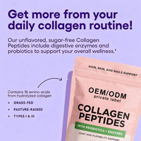 Poudre de collagène hydrolysé de marque privée, super absorbante pour la beauté et le blanchiment de la peau