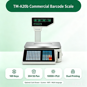 Báscula NVK TM-A20b con más de <span class=keywords><strong>10000</strong></span> PLU, Pantalla LCD para Recibos y Etiquetas, 189 Teclas, Bandeja de Acero Inoxidable, WiFi Opcional, Windows 10 y Windows 11 - Product Image 1
