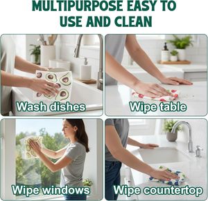 Essuie-vaisselle suédois pour la cuisine, serviettes en <span class=keywords><strong>papier</strong></span> réutilisables, chiffon de cuisine lavable, biodégradable, super absorbant, séchage rapide, <span class=keywords><strong>serviette</strong></span> à vaisselle - Product Image 6