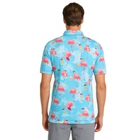 Polo de Golf de Manga Corta de Alta Calidad, Totalmente Estampado, de Poliéster y Elastano, con Elasticidad en 4 Direcciones, Logotipo Personalizado, Ropa de Golf