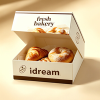 Caja de Pan de Cartón de Alta Gama con Logotipo Personalizado, Forro de Esponja, Laminación Mate y Ventanas para Pasteles y Embalaje de Regalos