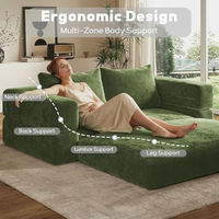 Canapé-lit convertible moderne pliable 4-en-1, futon pliable en chenille, matelas sans structure, canapé sans assemblage, lit de sol