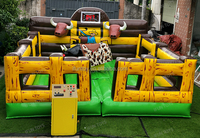 Taureau mécanique de Noël Rudolph, taureau mécanique gonflable avec matelas d'arène