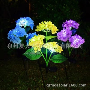 Lampes solaires de jardin à LED, lampe à fleurs à trois têtes, décoratives d'extérieur, alimentées par l'énergie solaire, résistantes à l'eau, portables - Product Image 4
