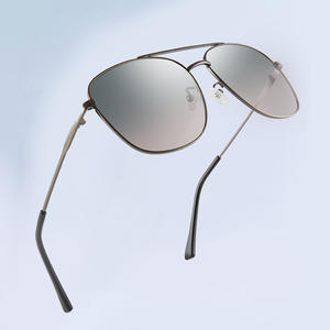 Gafas de sol polarizadas redondas de estilo coreano, montura metálica de borde completo, protección UV400, unisex, verano 2022, diseño moderno - Product Image 3