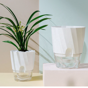 Pot de fleur auto-absorbant paresseux <span class=keywords><strong>louer</strong></span> dans le salon chambre intérieur sol rond grand pot de fleur paresseux Pot de fleur humain - Product Image 1